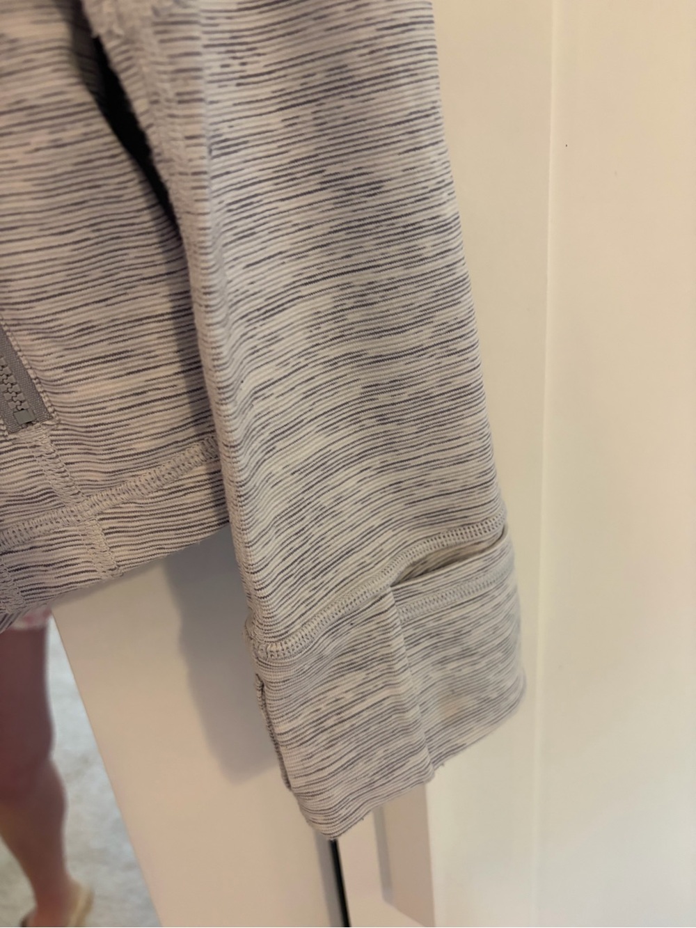 lululemon athletica Light Gray Striped Full-Zip Jacket - Picture 3 of 5